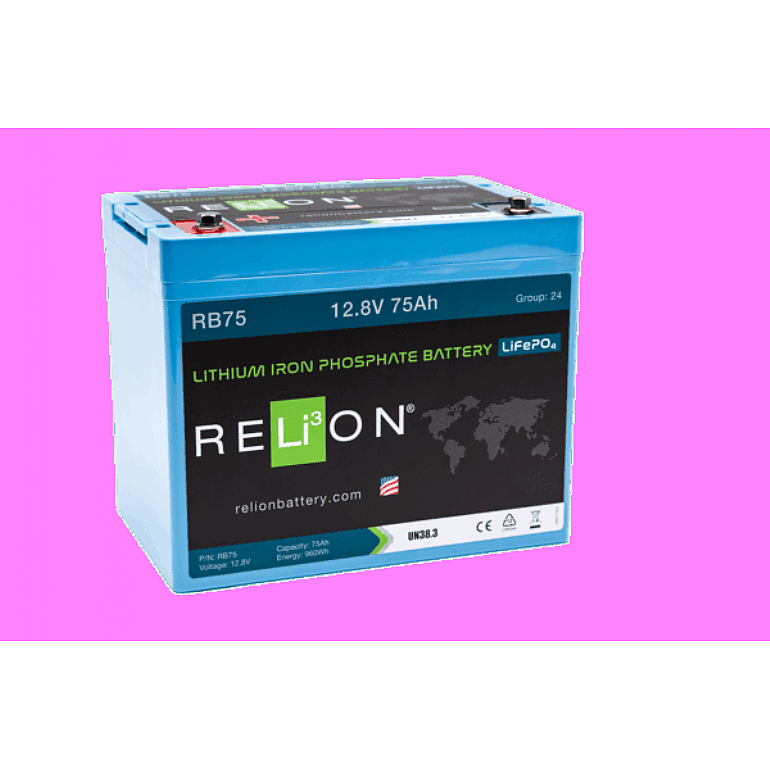 RELiON 12.8V 75Ah 4SC LiFePO4 Battery REL-RB75